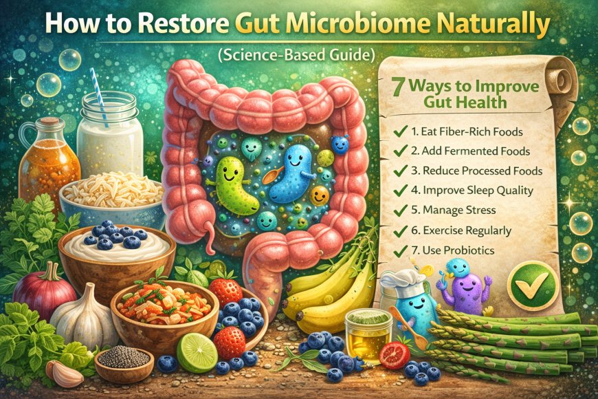 How to Restore Gut Microbiome Naturally (Science-Based Guide)